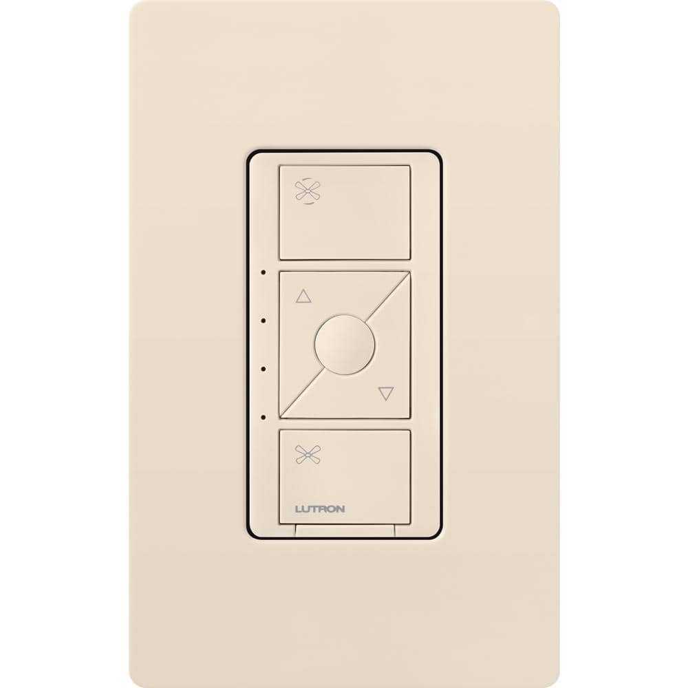 Lutron Caseta Smart Fan Speed Control, for Pull Chain Fans, 1.5-Amp/Single Pole, Light Almond (PD-FSQN-LA) (2)