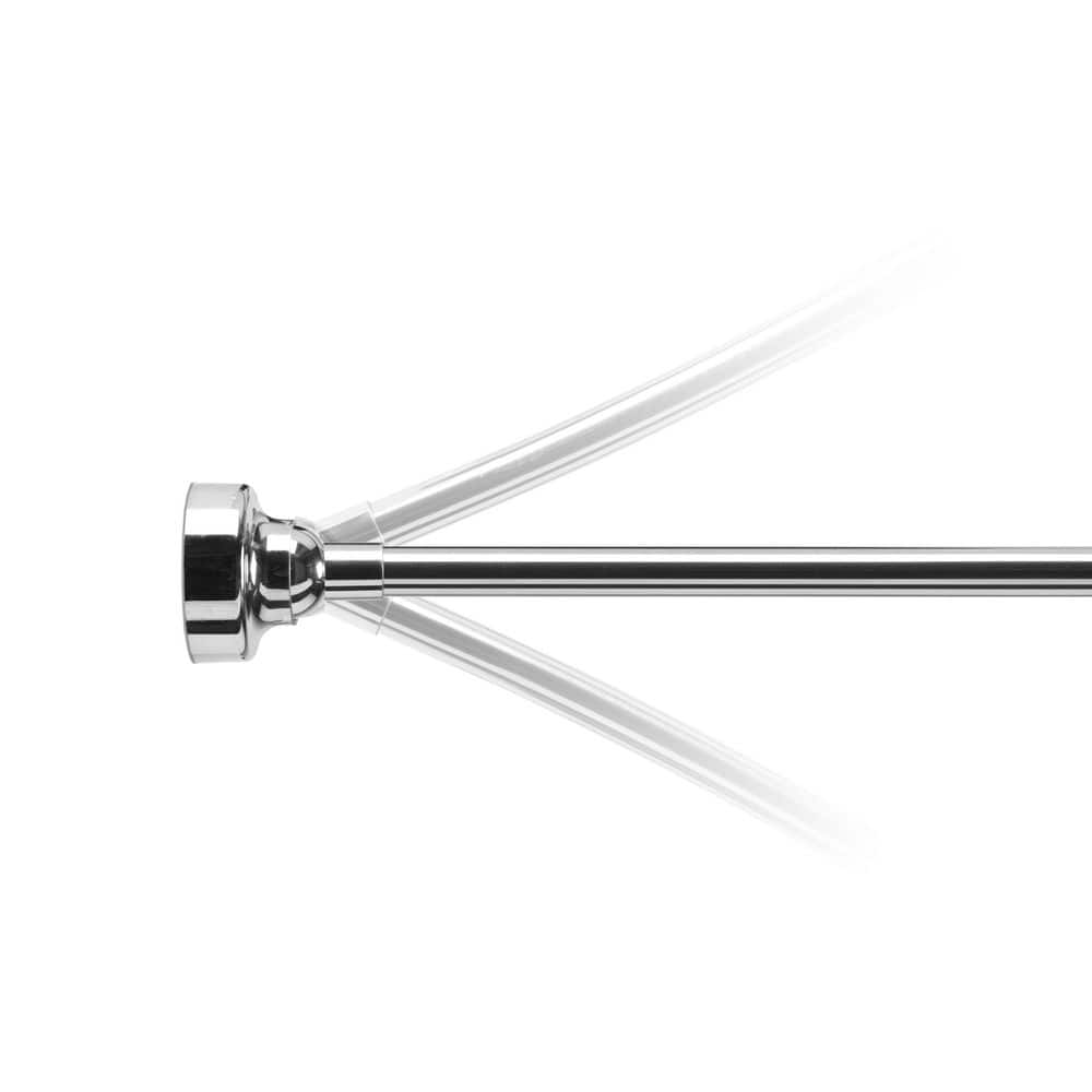 Croydex 11/2 "Space Saver Shower Curved Curtain Rod Rail in Chrome