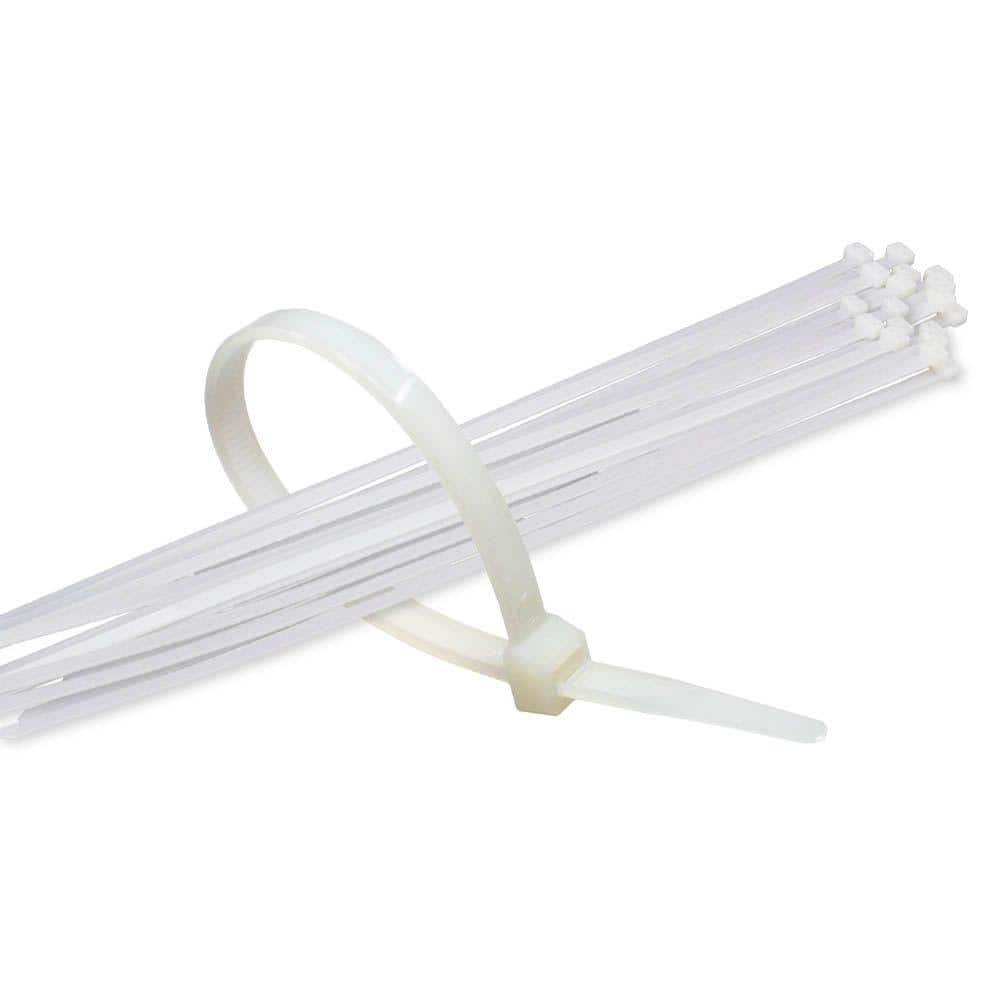 BOEN 17 in. Clear Nylon Cable Ties (500-Piece)