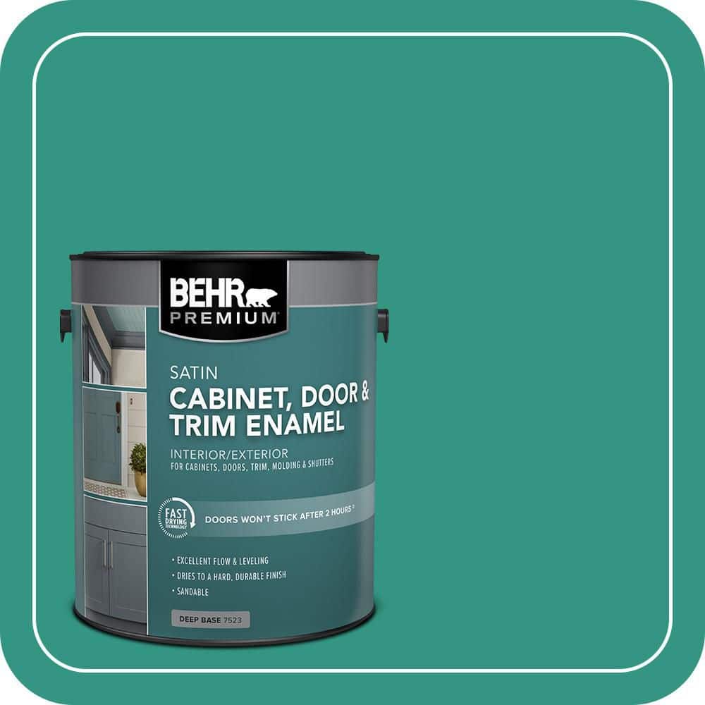 BEHR PREMIUM 1 gal. #P440-6 Esmeralda Satin Enamel Interior/Exterior Cabinet, Door & Trim Paint