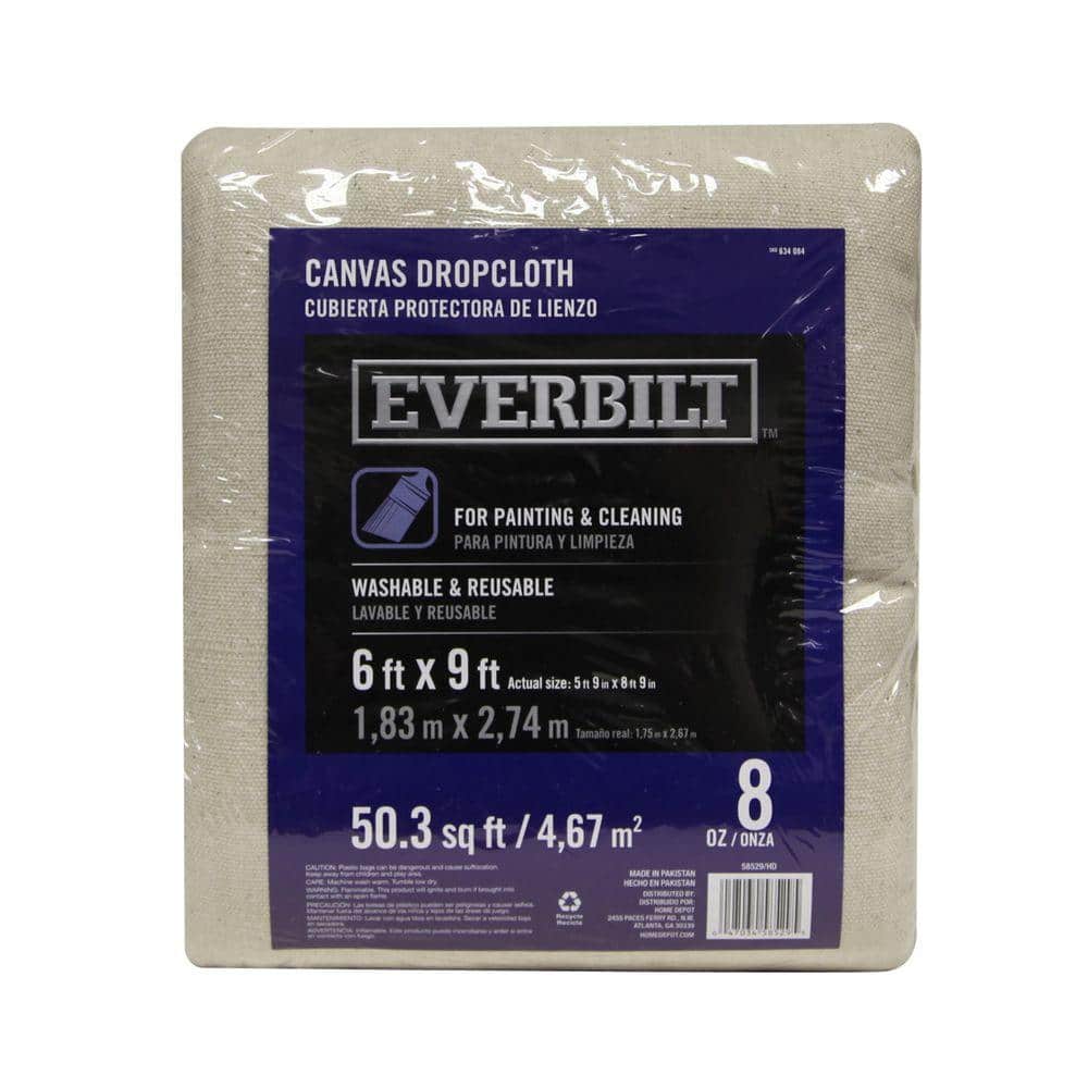 Everbilt 6 Ft x 9 Ft Canvas Drop Cloth