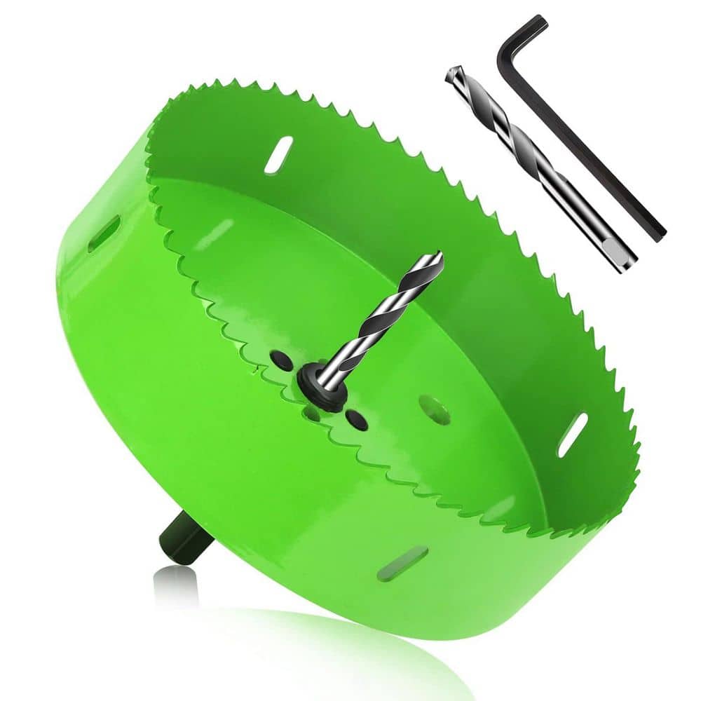 Unbranded 6 1/4 in. Bi-Metal Heavy Duty Hole Saw with Arbor Mandrel for Cornhole Boards Metal Drywall Wood Plywood