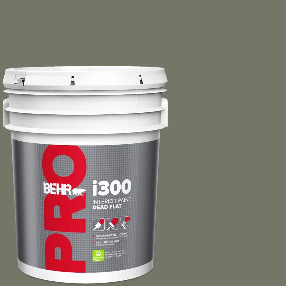BEHR PRO 5 gal. #PPU10-19 Conifer Green Dead Flat Interior Paint