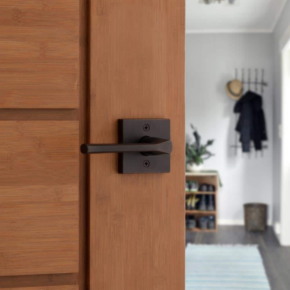 Kwikset Lisbon Square Venetian Bronze Half-Dummy Door Handle (2)