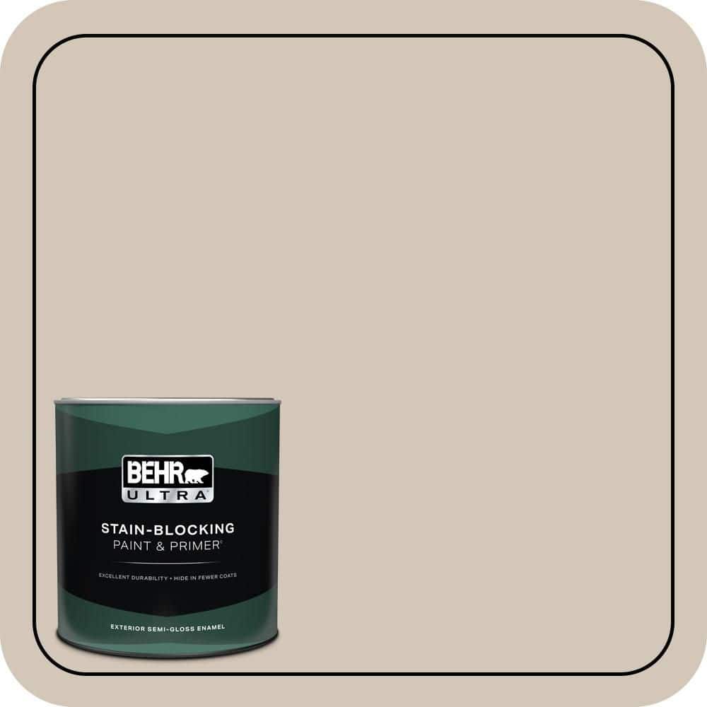 BEHR ULTRA 1 qt. #MQ2-50 Gravelstone Semi-Gloss Enamel Exterior Paint & Primer