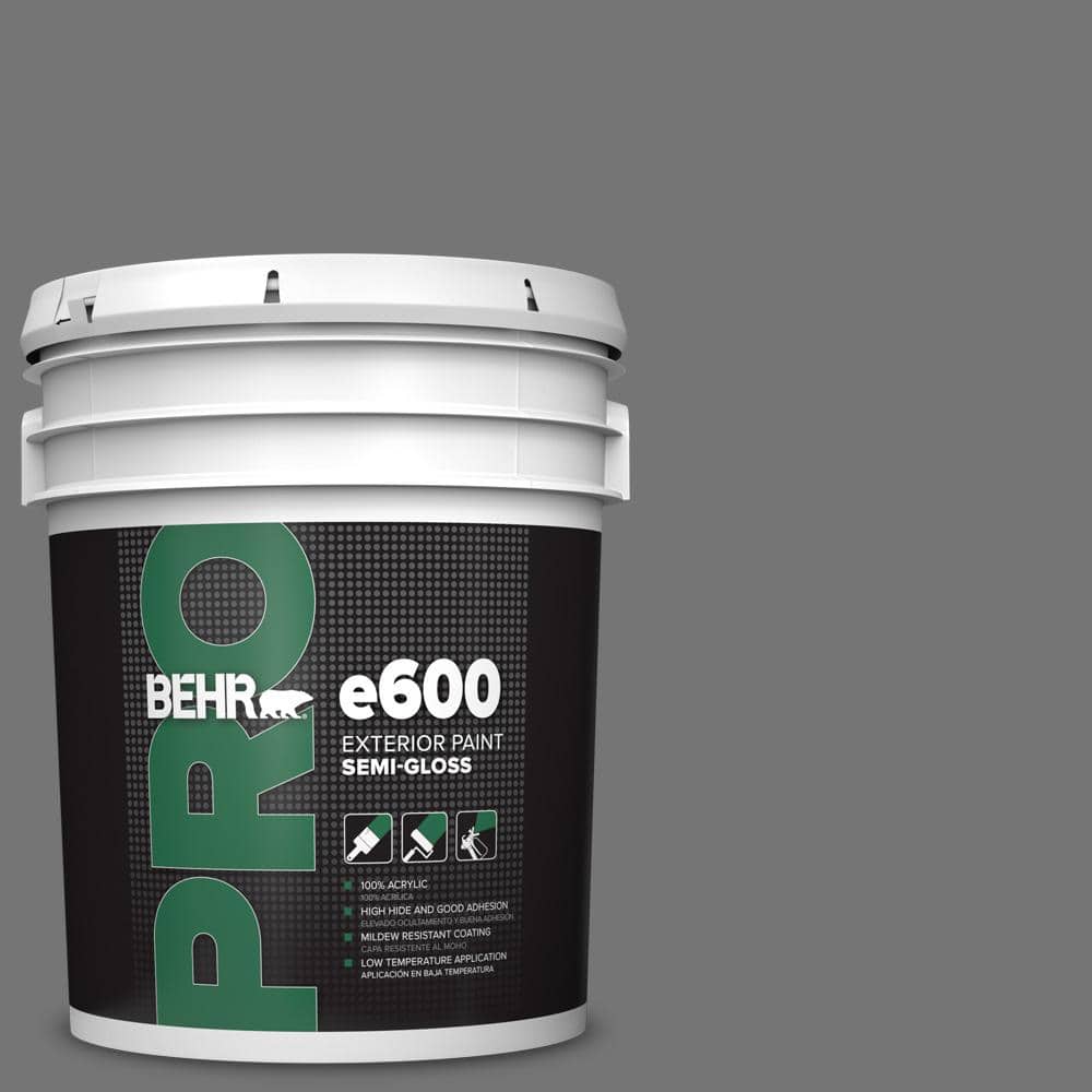 BEHR PRO 5 gal. #N520-5 Iron Mountain Semi-Gloss Acrylic Exterior Paint