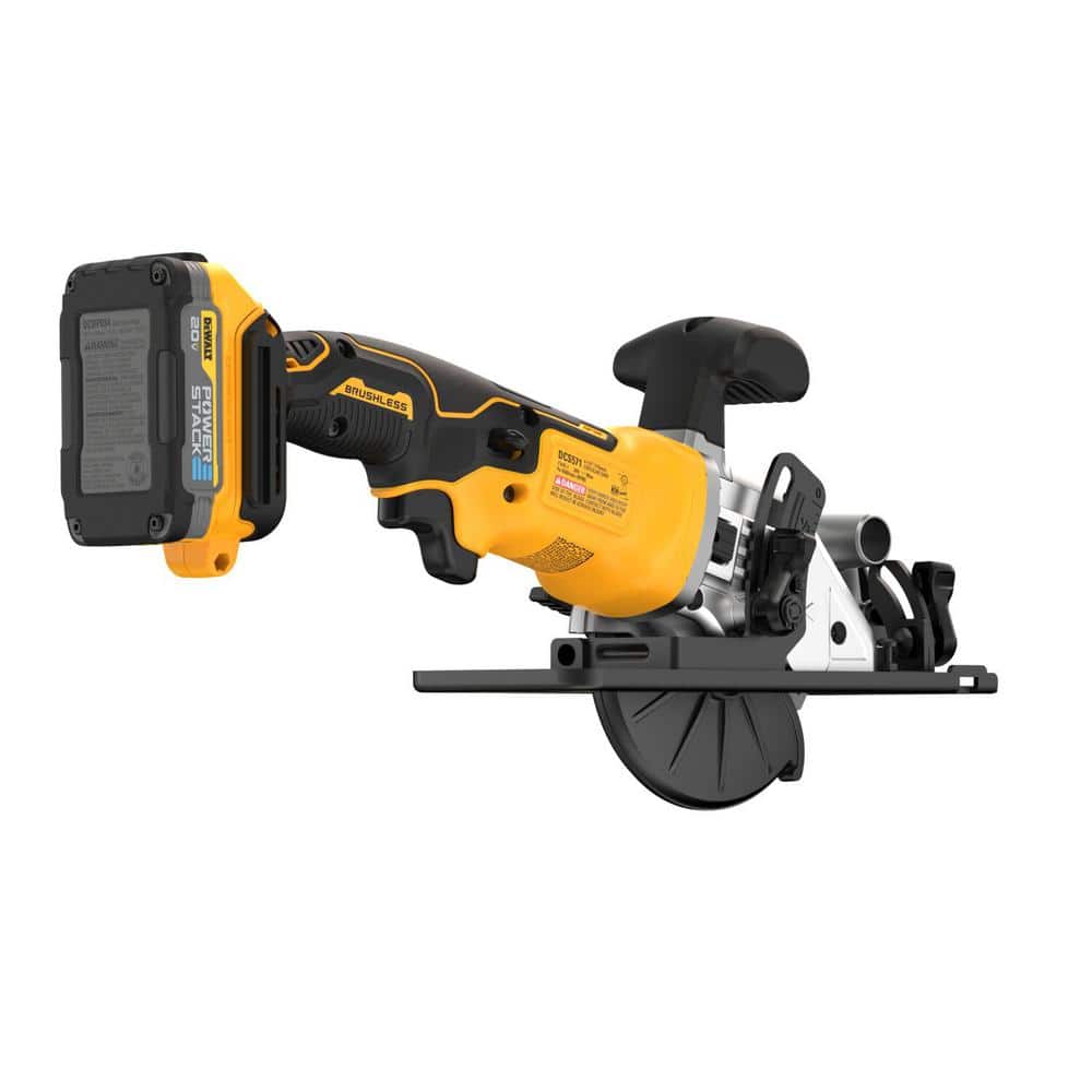 DEWALT Atomic 20-Volt Maximum Lithium-Ion Cordless Brushless . Circular Saw & Atomic 3/8 in. Ratchet with 1.7Ah Battery (2)