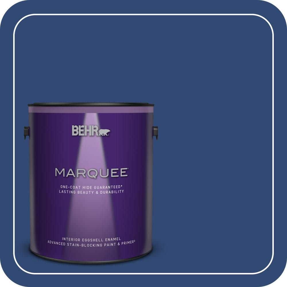 BEHR MARQUEE 1 gal. #S-H-580 Navy Blue Eggshell Enamel Interior Paint & Primer