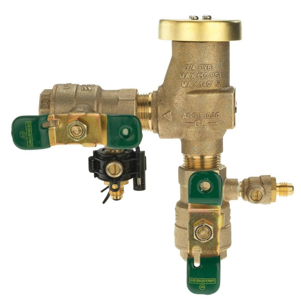 Watts 3/4 in. Bronze Anti-Siphon Pressure Vacuum Breaker with Quarter Turn Shutoff and Tee Handles, Freeze Sensor (2)
