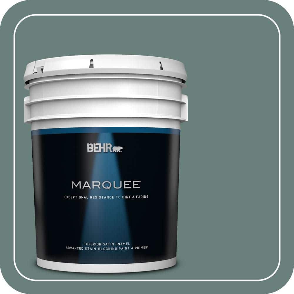 BEHR MARQUEE 5 gal. #N430-5 Aspen Valley Satin Enamel Exterior Paint & Primer (1)