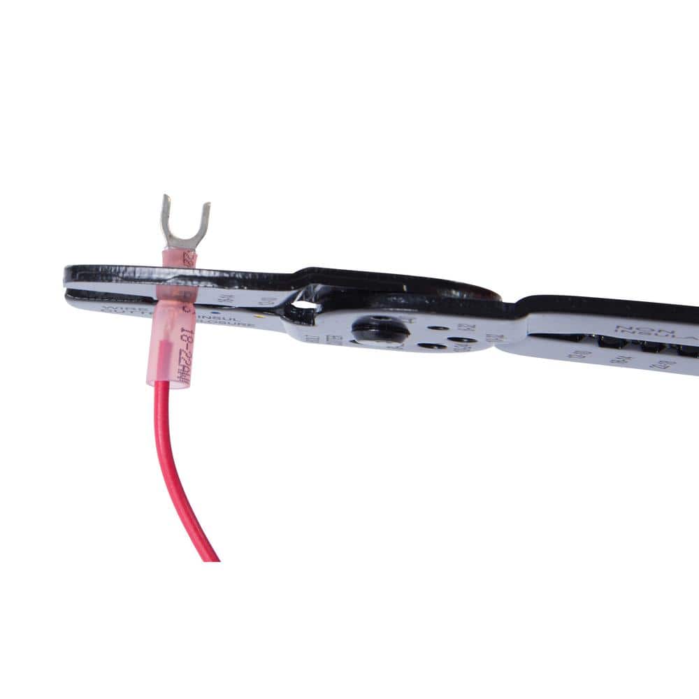 Gardner Bender 22-18 AWG 8-10 Stud Ring Spade Terminal, Red (6-Pack) (3)