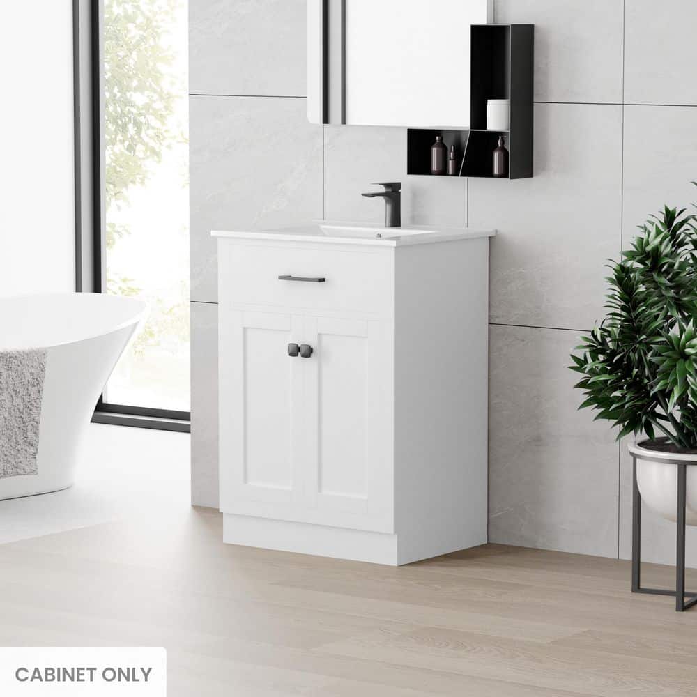 Swiss Madison Burdon 23.5 in. W x 18 in. D x 33.5 in. D x Bath Vanity Cabinet without Top in White (1)