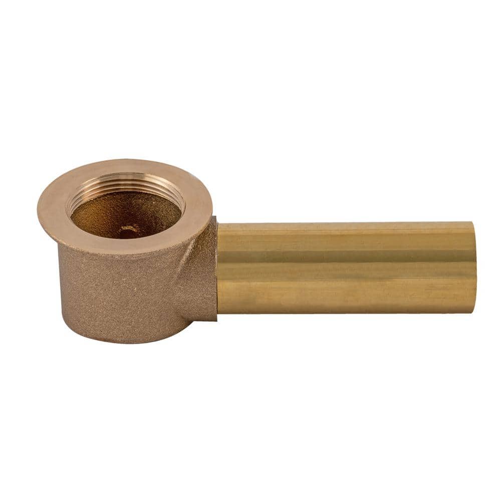 EASTMAN 1-1/2 in. Brass Waste and Overflow Shoe with 1-1/2 in. x 11 Coarse Threads