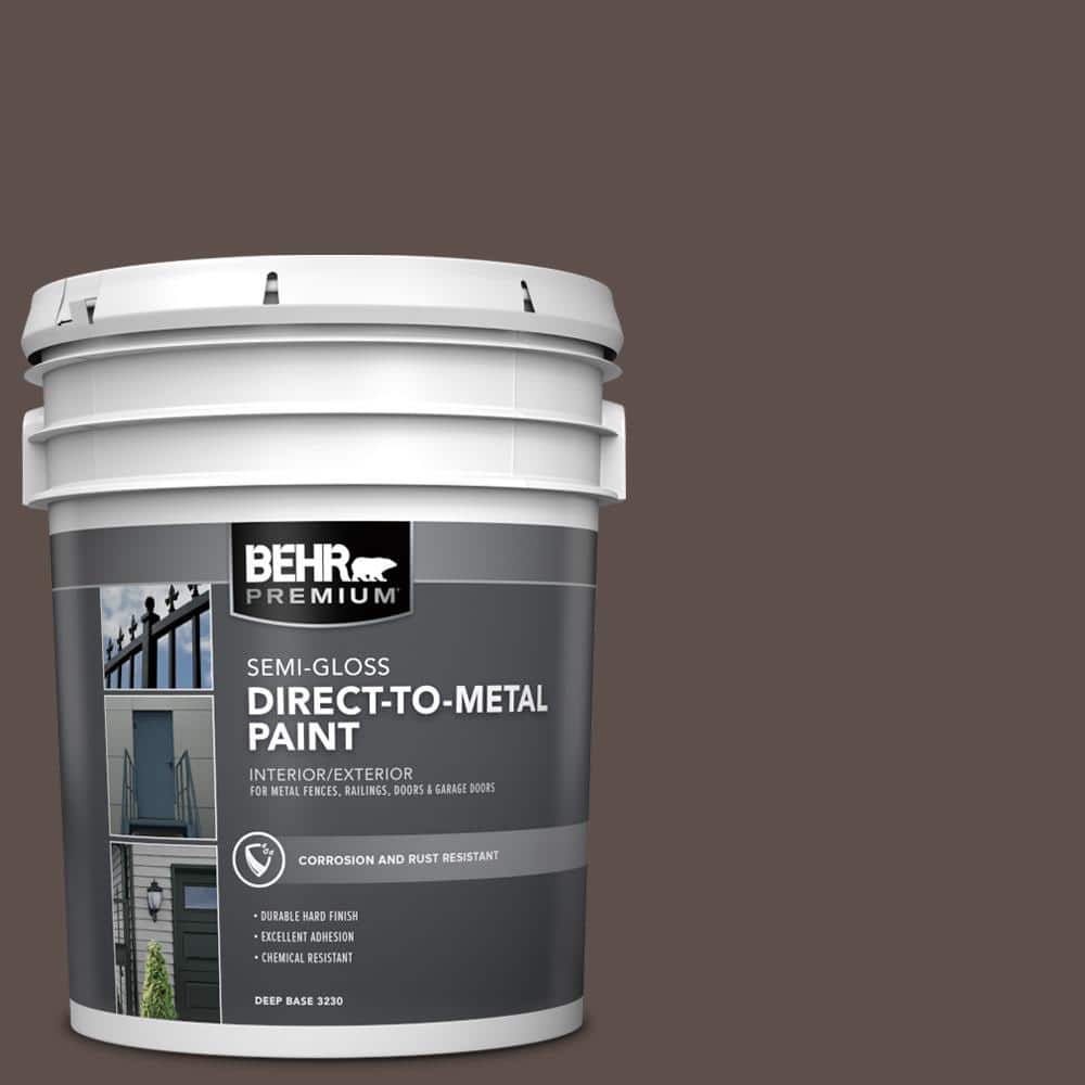 BEHR PREMIUM 5 gal. #HDC-AC-07 Oak Creek Semi-Gloss Direct to Metal Interior/Exterior Paint (1)