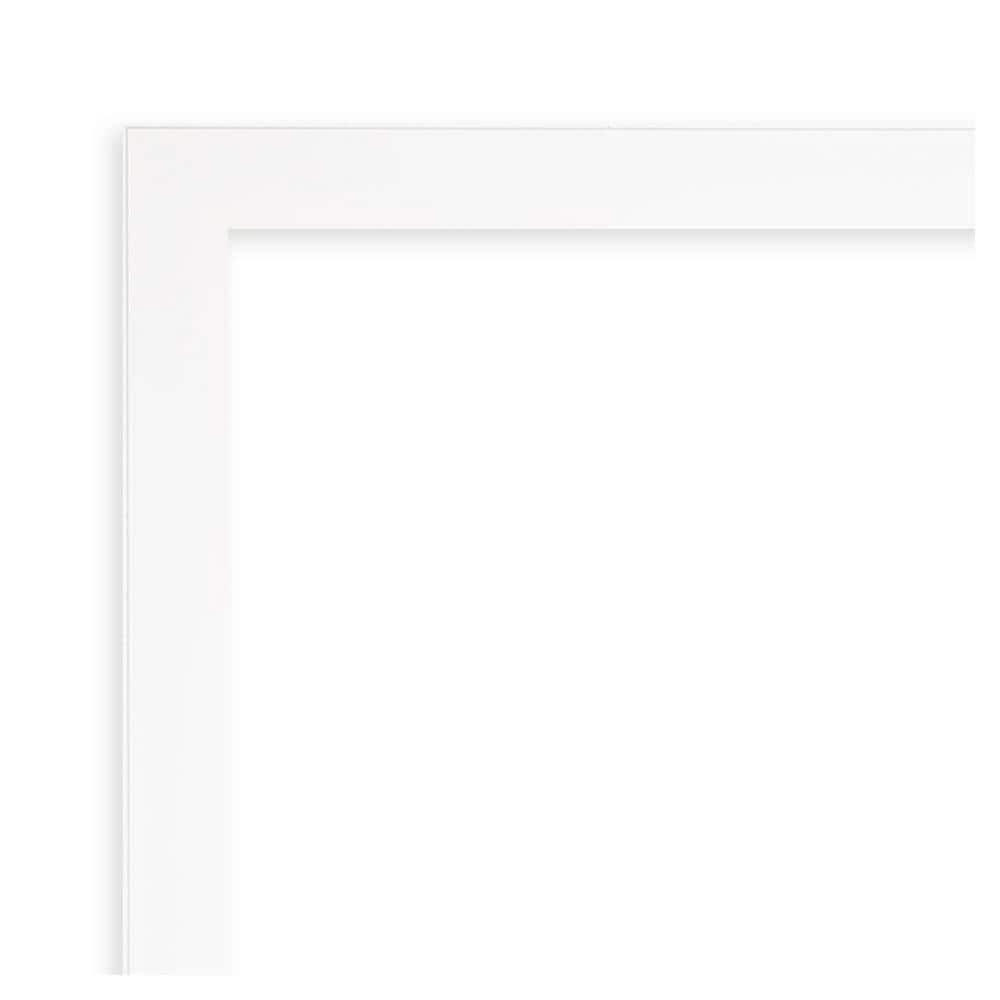 Amanti Art Mirror Makeover Cabinet White Narrow 25.25 in. W x 25.25 in. H Bathroom Mirror Frame Border Kit-Fits a 24 x 24 Mirror (1)