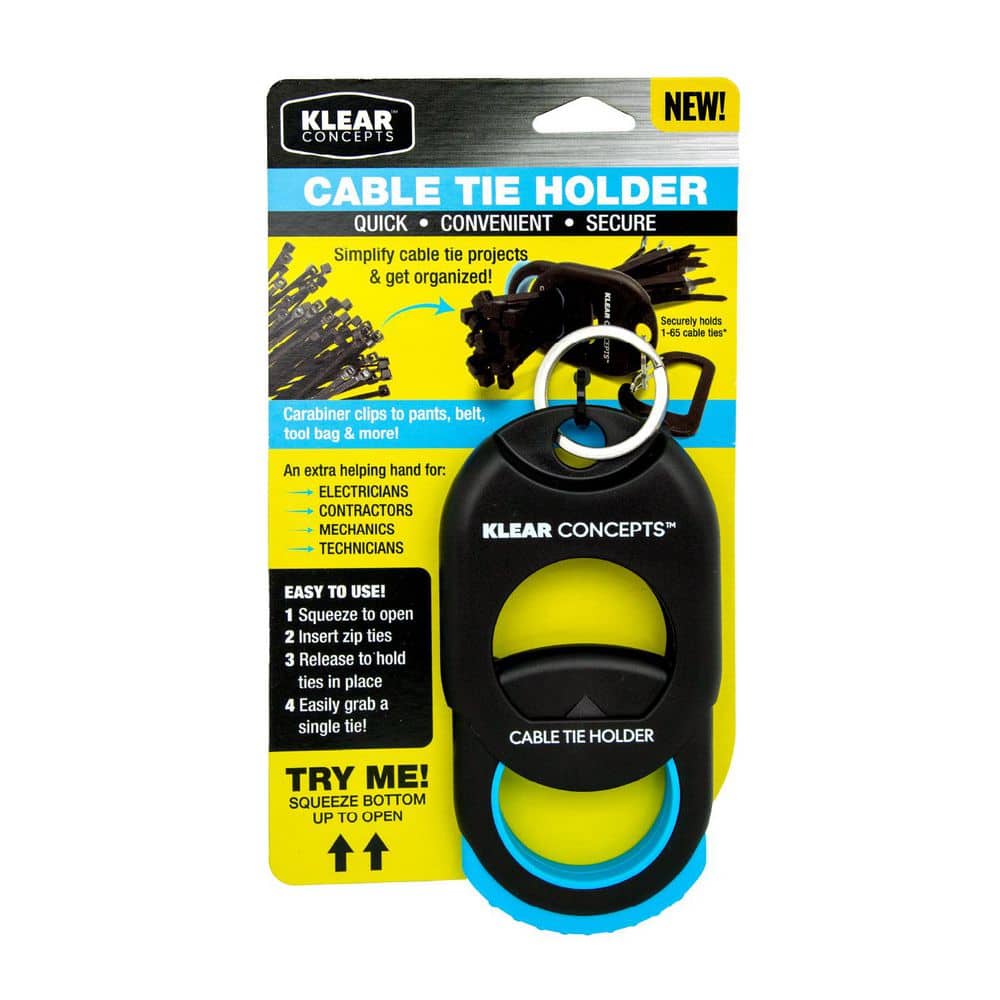 Klear Concepts Cable Zip Tie Holder with Carabiner (1 Pack)
