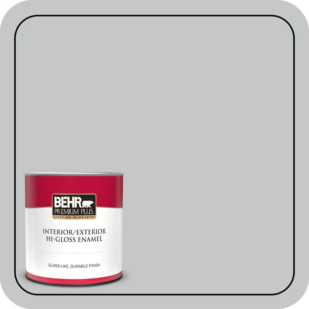 BEHR PREMIUM PLUS 1 qt. #N450-2 Zero Gravity Hi-Gloss Enamel Interior/Exterior Paint & Primer
