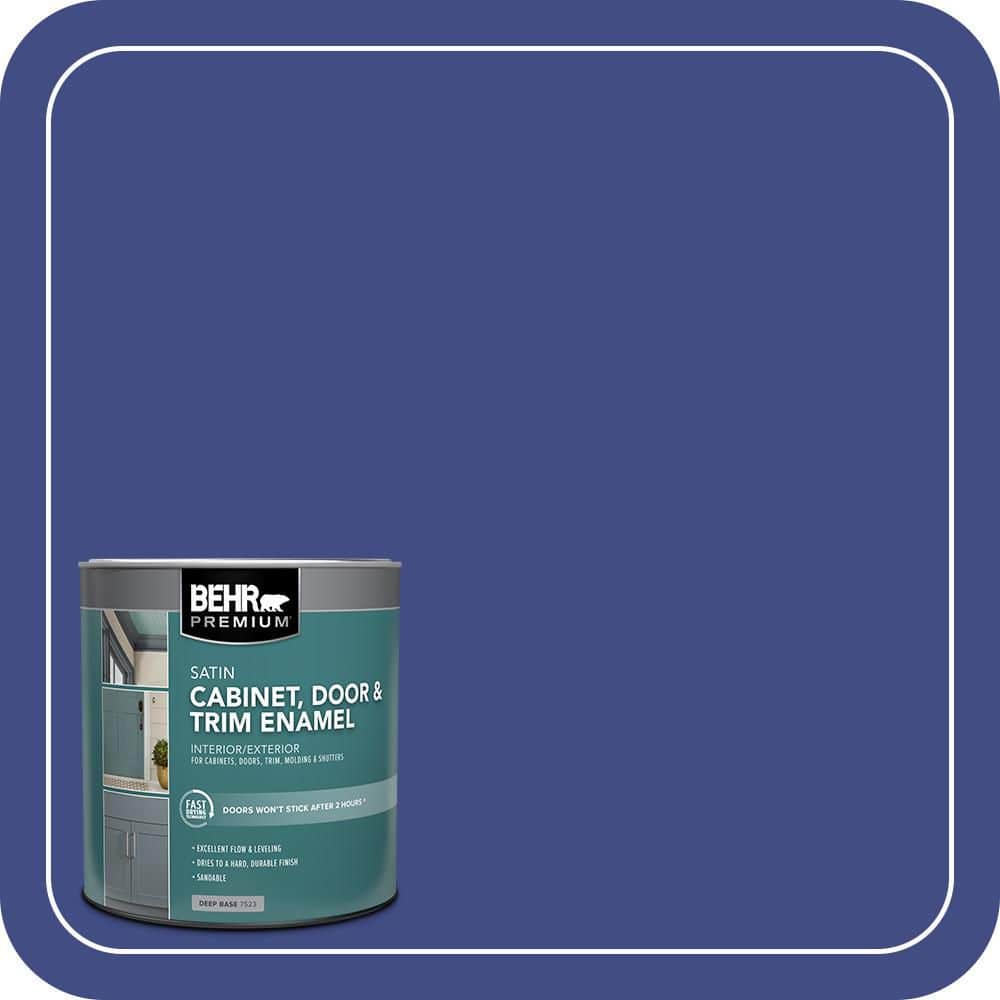 BEHR PREMIUM 1 qt. #MQ5-48 Boudoir Blue Satin Enamel Interior/Exterior Cabinet, Door & Trim Paint (1)