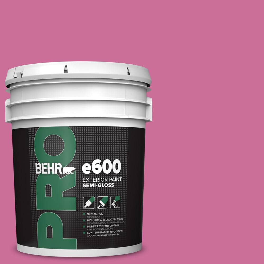 BEHR PRO 5 gal. #100B-6 Fuchsia Kiss Semi-Gloss Exterior Paint