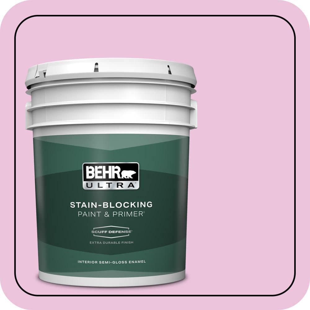 BEHR ULTRA 5 gal. #680A-2 Sugar Sweet Extra Durable Semi-Gloss Enamel Interior Paint & Primer