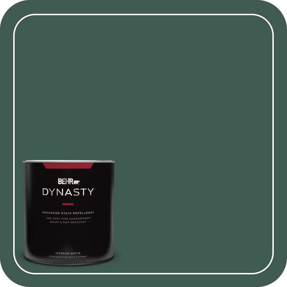 BEHR DYNASTY 1 qt. #PPF-02 Patio Green Matte Interior Stain-Blocking Paint and Primer