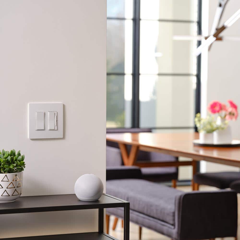 Legrand radiant Netatmo Tru-Universal Smart Rocker Dimmer and Wall Plate for All Dimmable Bulbs, 3-Way/1-Pole (2)