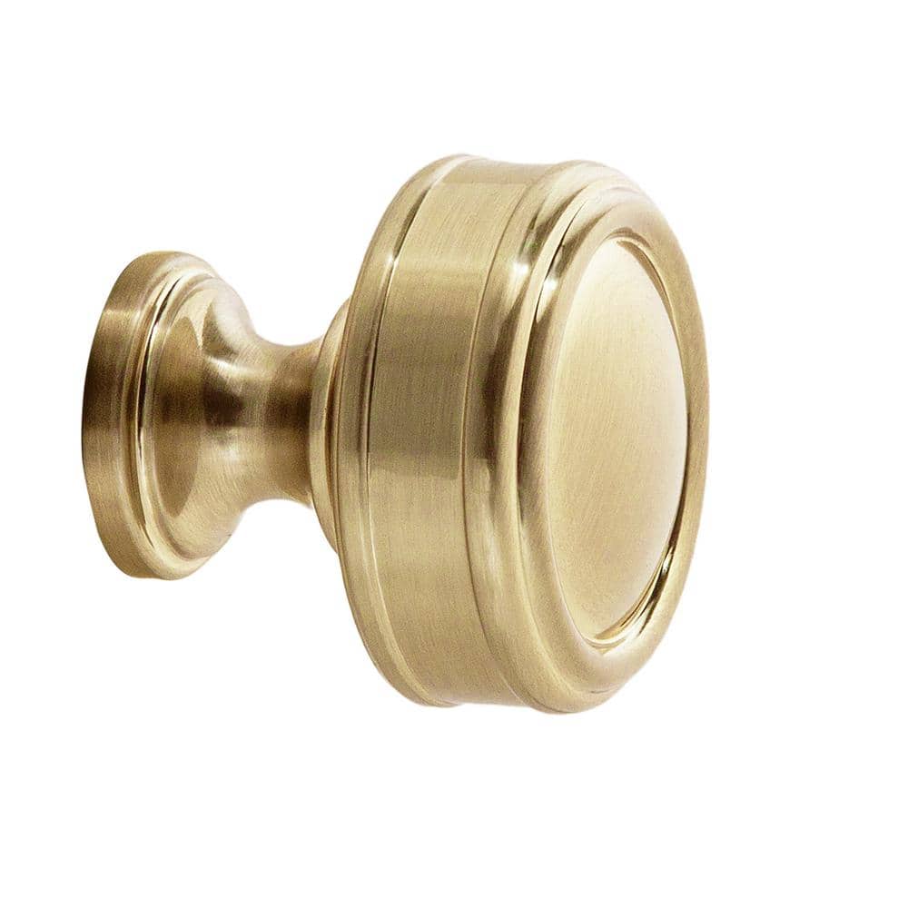 Sumner Street Home Hardware Paris 1-1/2 in. (38 mm) Traditional Satin Brass Round Cabinet Knob