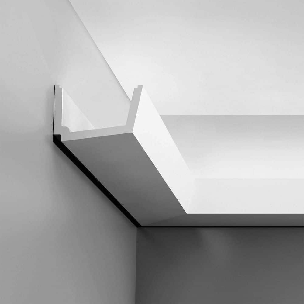 ORAC DECOR 4-3/8 in. x 2-3/4 in. x 78-3/4 in. Primed White Plain Polyurethane Crown Moulding (3)