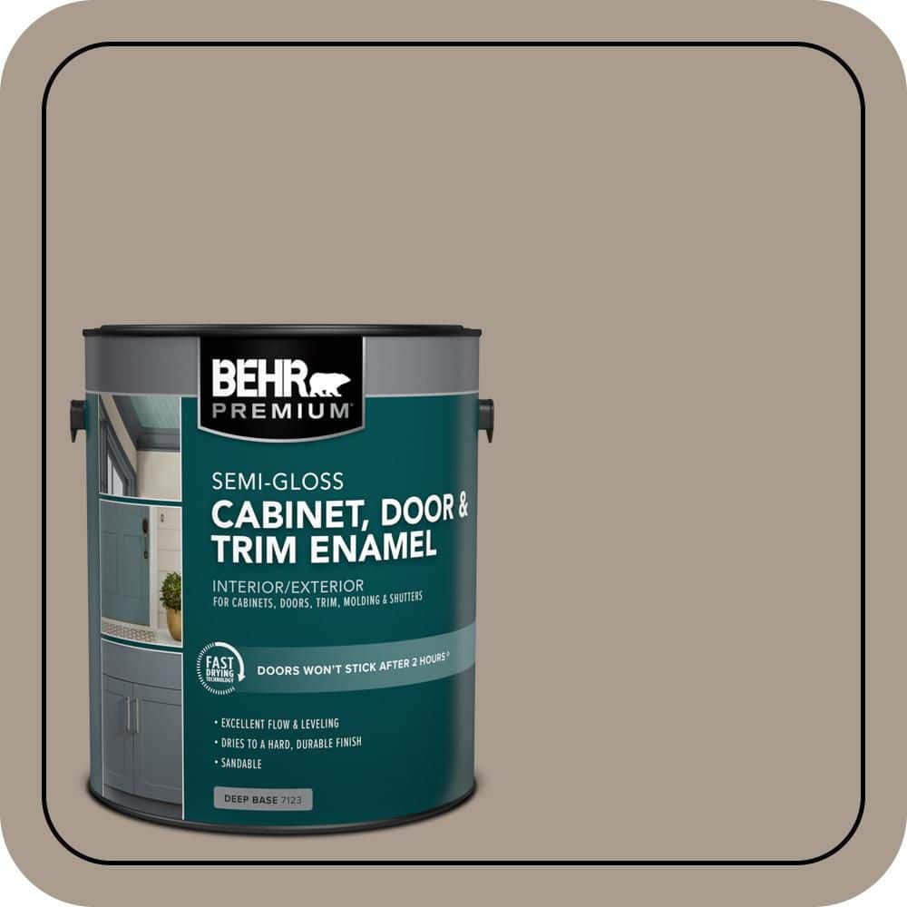 BEHR PREMIUM 1 gal. #N210-4 Espresso Martini Semi-Gloss Enamel Interior/Exterior Cabinet, Door & Trim Paint