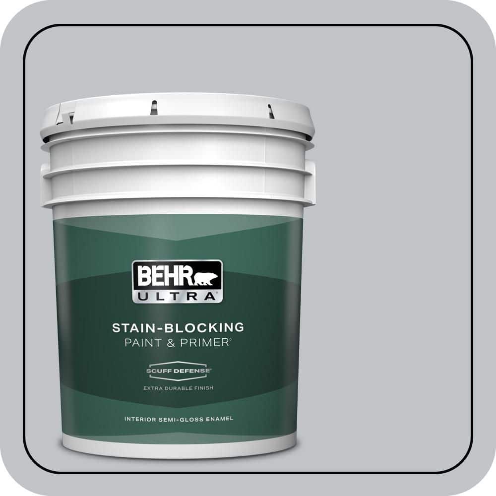 BEHR ULTRA 5 gal. #N510-2 Galactic Tint Extra Durable Semi-Gloss Enamel Interior Paint & Primer