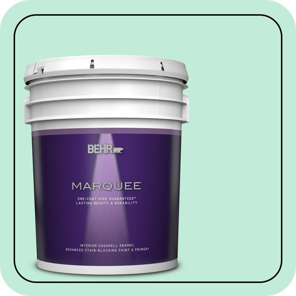 BEHR MARQUEE 5 gal. #470A-2 Seafoam Pearl Eggshell Enamel Interior Paint & Primer