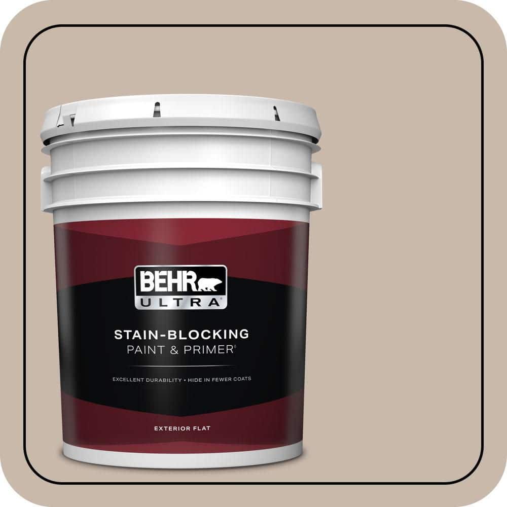 BEHR ULTRA 5 gal. #N230-3 Armadillo Flat Exterior Paint & Primer
