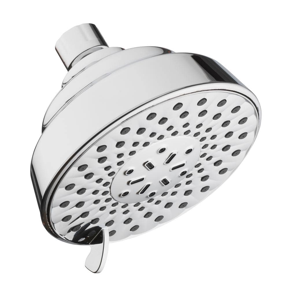 Glacier Bay 5-Spray patterns 5 in. Single Wall Mount Fixed Shower Head in Chrome (3)