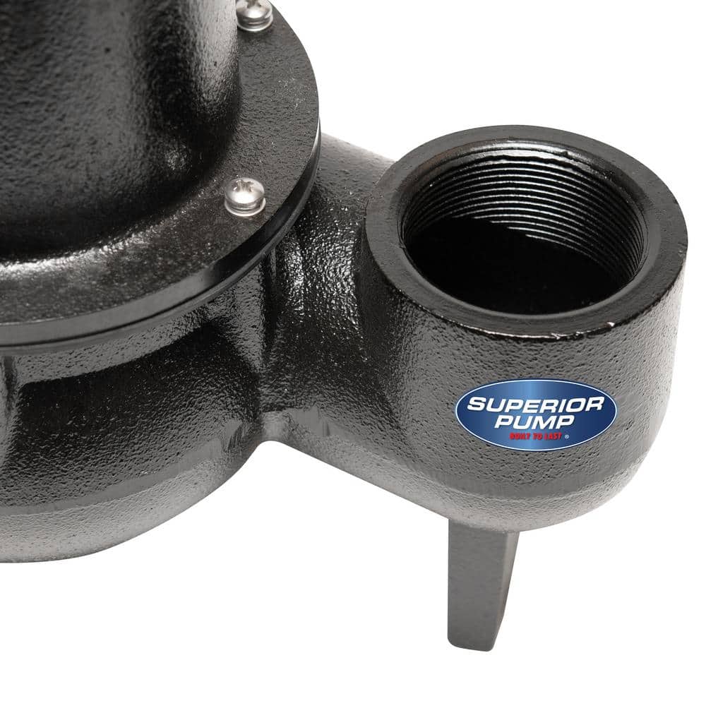 Superior Pump 1/2 HP Submersible Cast Iron Sewage Ejector Pump (2)