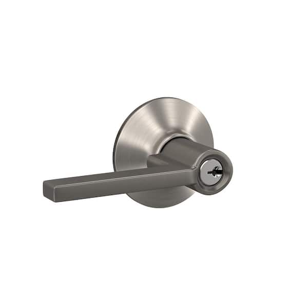 Schlage Latitude Satin Nickel Classic Keyed Entry Door Handle (1)