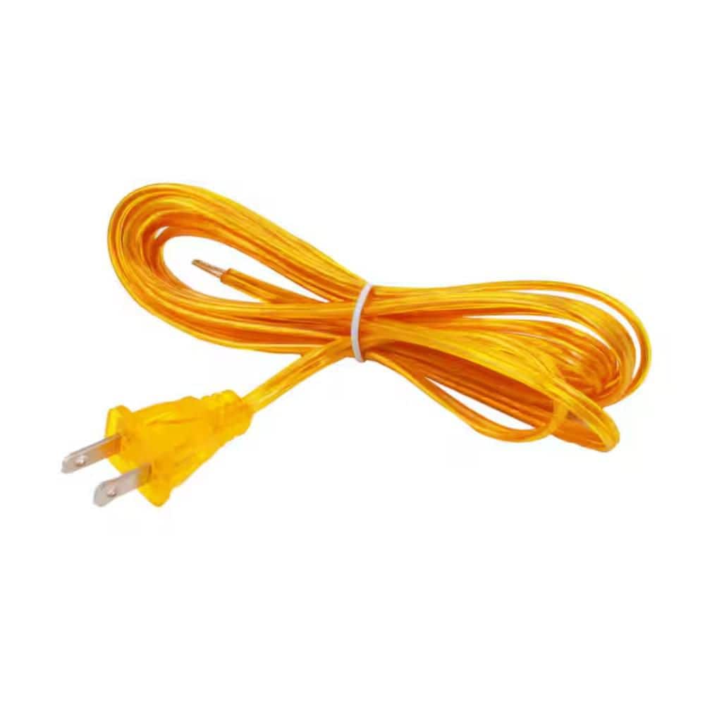 Bel Air Lighting 8 ft. SPT-1 Gold Cord Set with Polarized Plug and Stripped End Ready for Wiring (2)