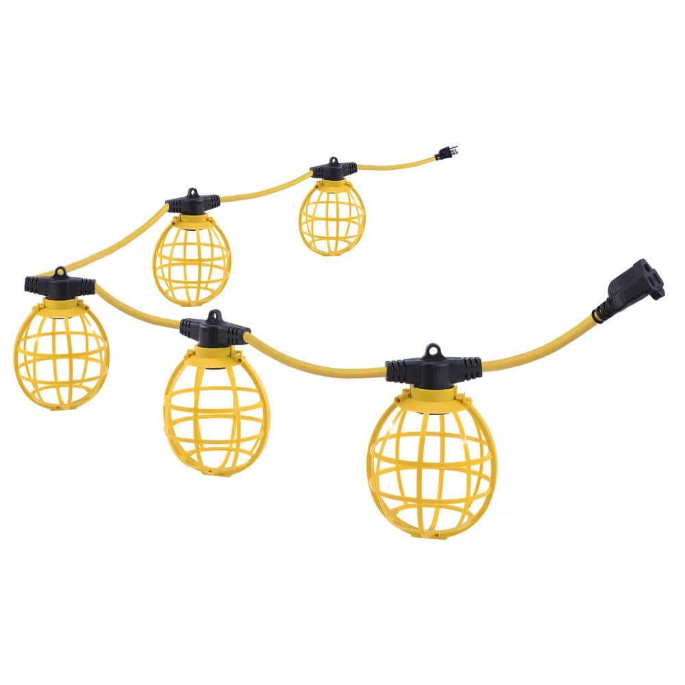 Husky 50 ft. 5-Socket String Caged Work Lights (2)