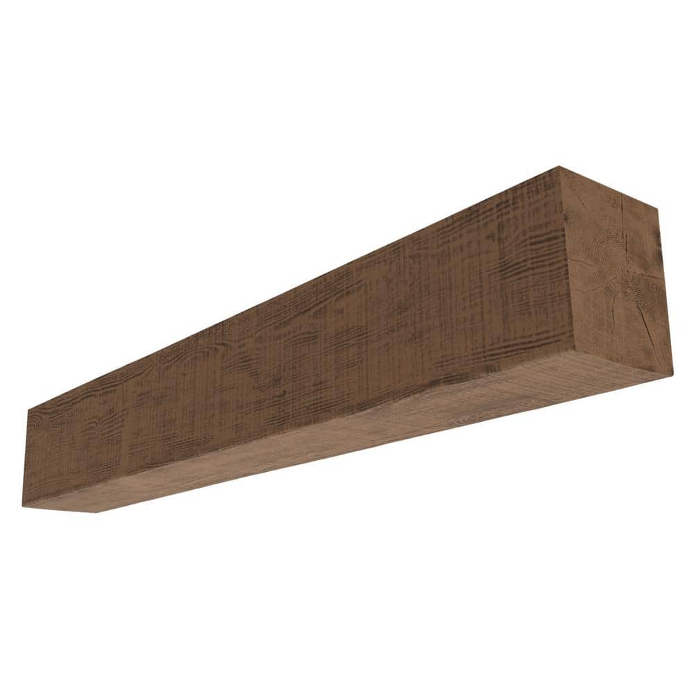 Ekena Millwork Heritage Timber Rustic Sawn 60 in. W x 9.5 in. D x 7.5 in. H Cap-Shelf Mantel