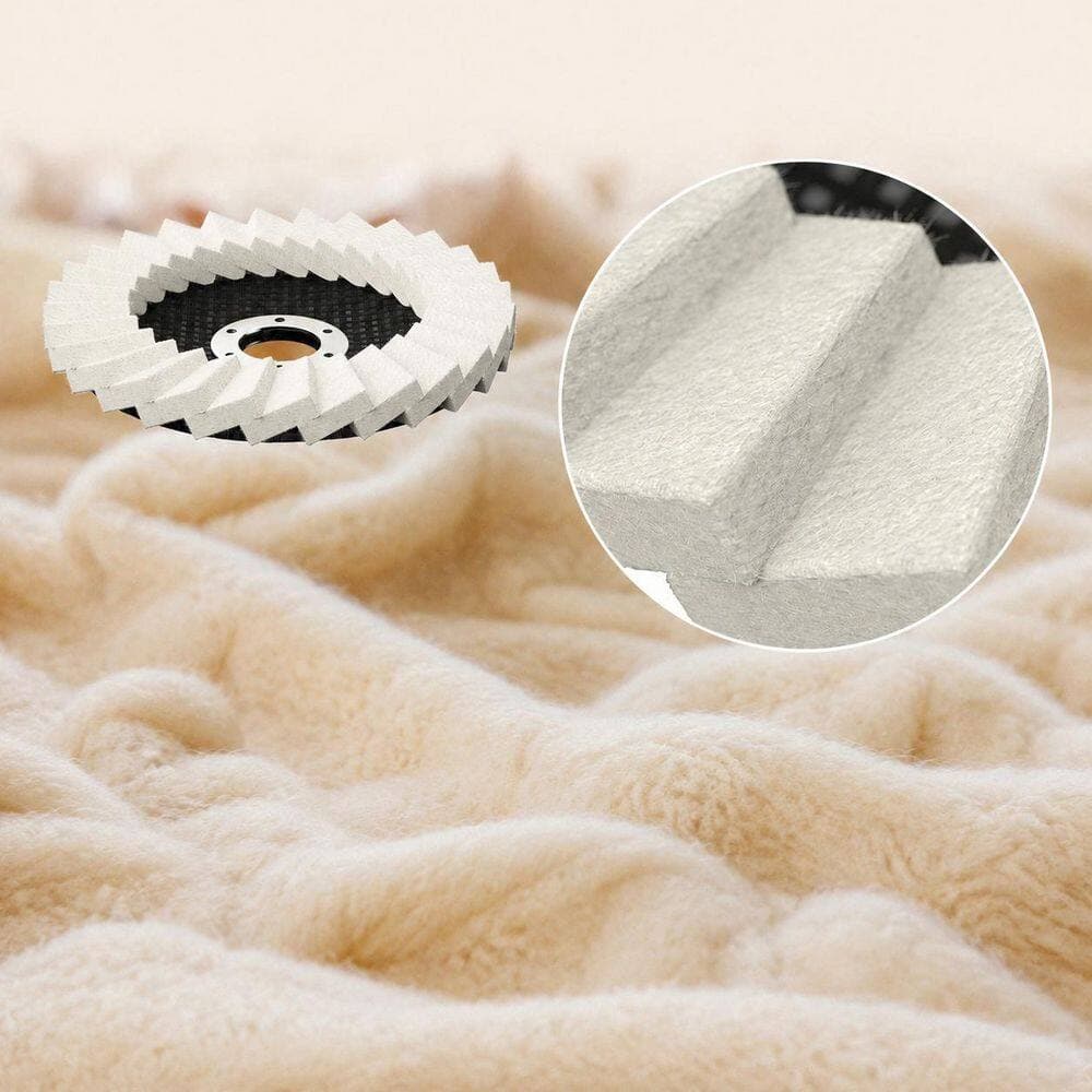 LAIFUCAM 4.5 in. Wool Felt Polishing Wheel with Fiberglass Backing for Angle Grinder Rust Removal Metal Restoration (10-Pack) (2)