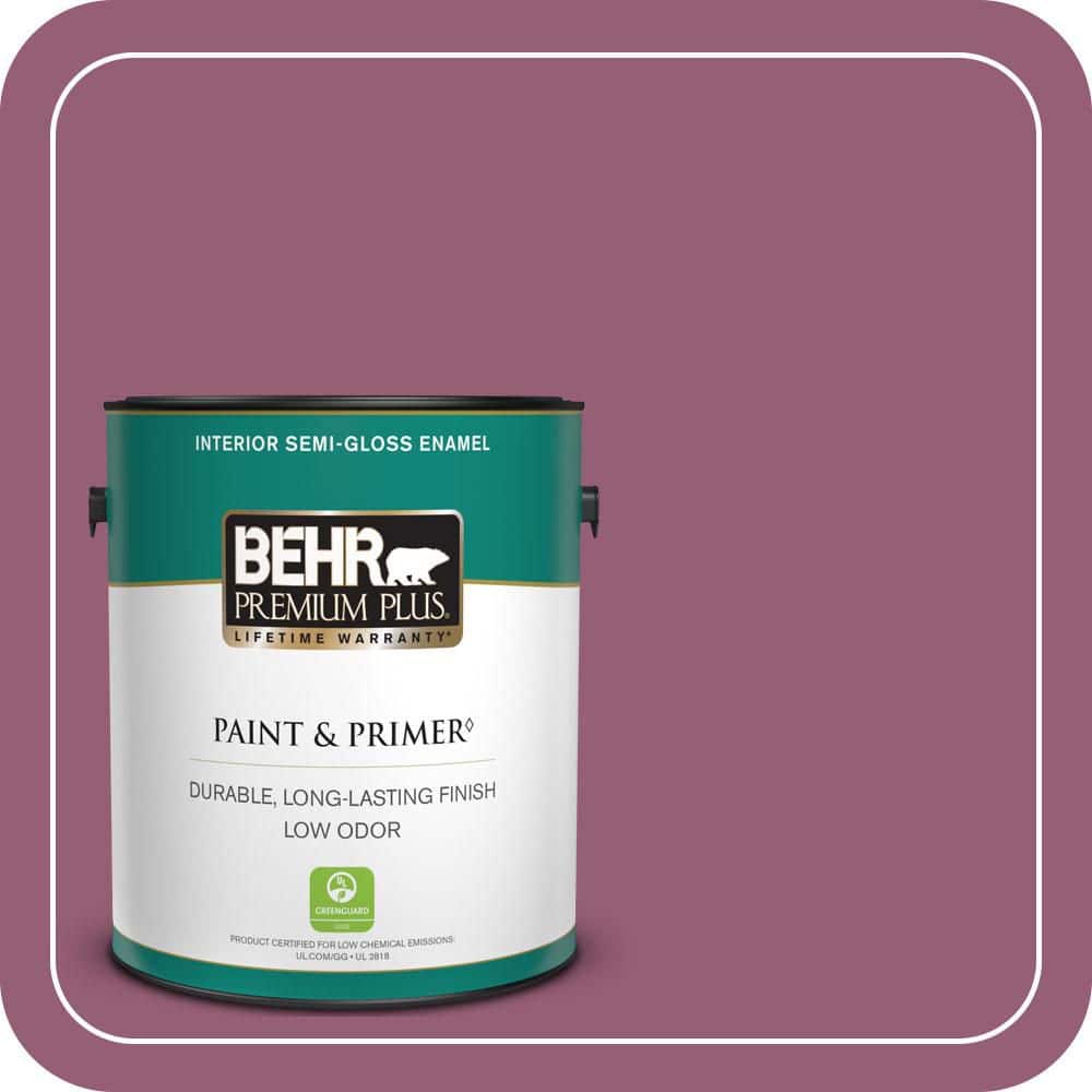 BEHR PREMIUM PLUS 1 gal. #MQ1-03 Glitz and Glamour Semi-Gloss Enamel Low Odor Interior Paint & Primer