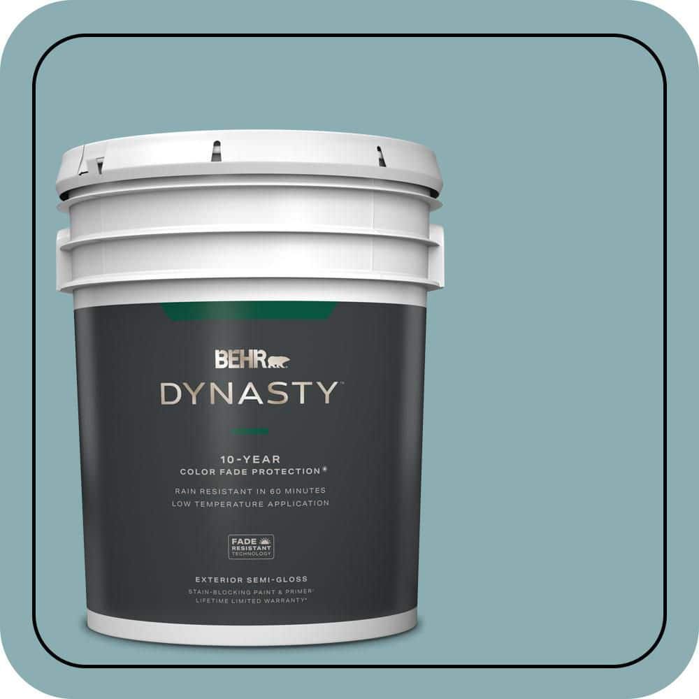 BEHR DYNASTY 5 gal. #510F-4 Bon Voyage Semi-Gloss Enamel Exterior Stain-Blocking Paint & Primer