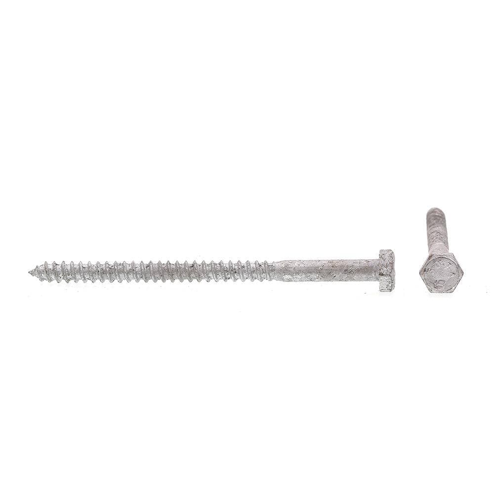 Prime-Line 1/4 in. x 4 in. A307 Grade A Hot Dip Galvanized Steel Hex Lag Screws (15-Pack) (2)