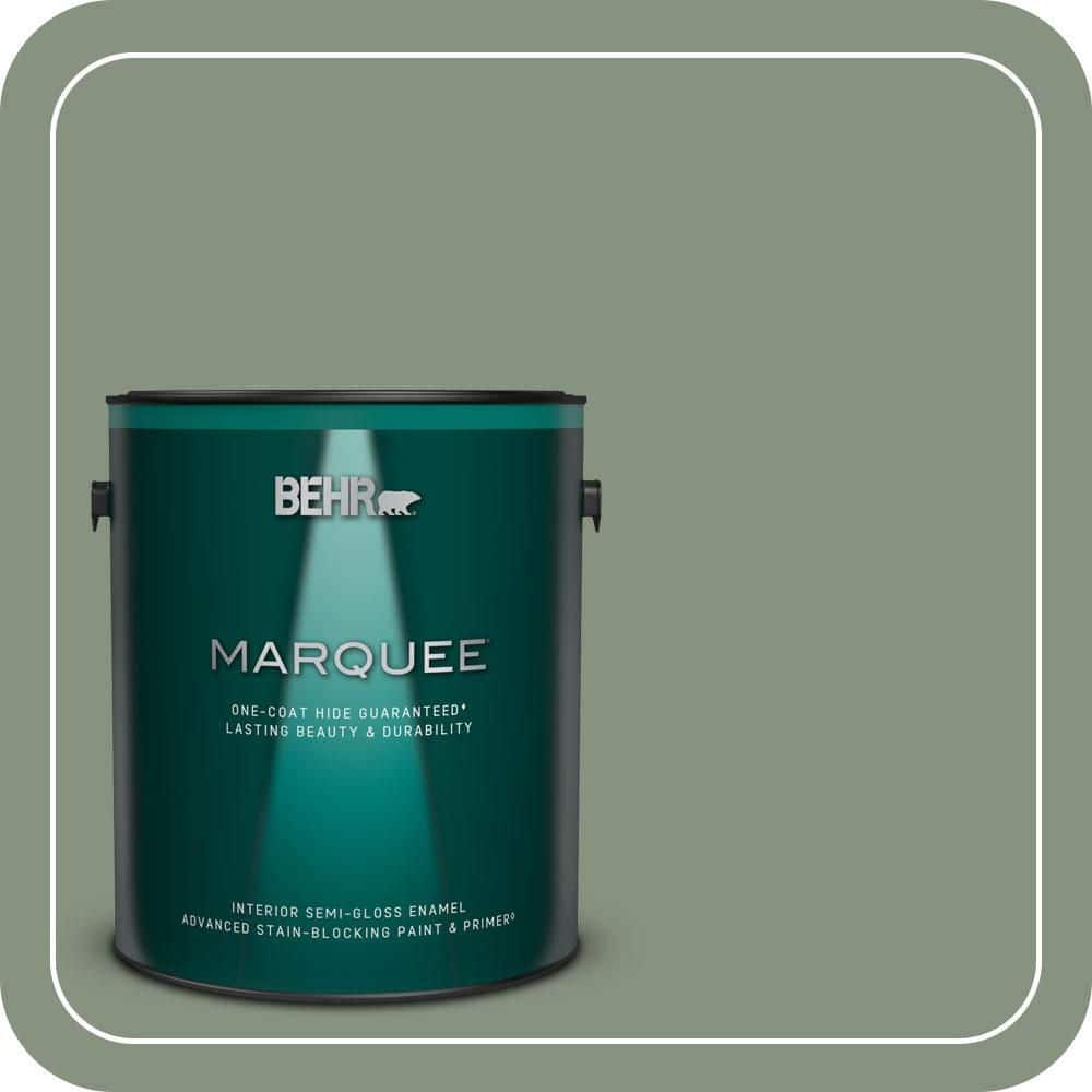 BEHR MARQUEE 1 gal. #QE-45 Thistle Semi-Gloss Enamel Interior Paint & Primer