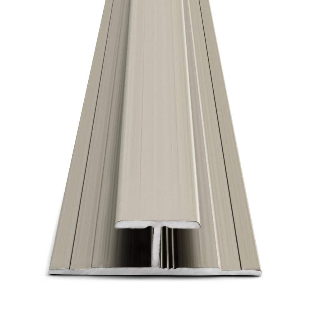 TrimMaster Satin Nickel 8mm x 84 in. Aluminum T-Mold Floor Transition Strip (3)