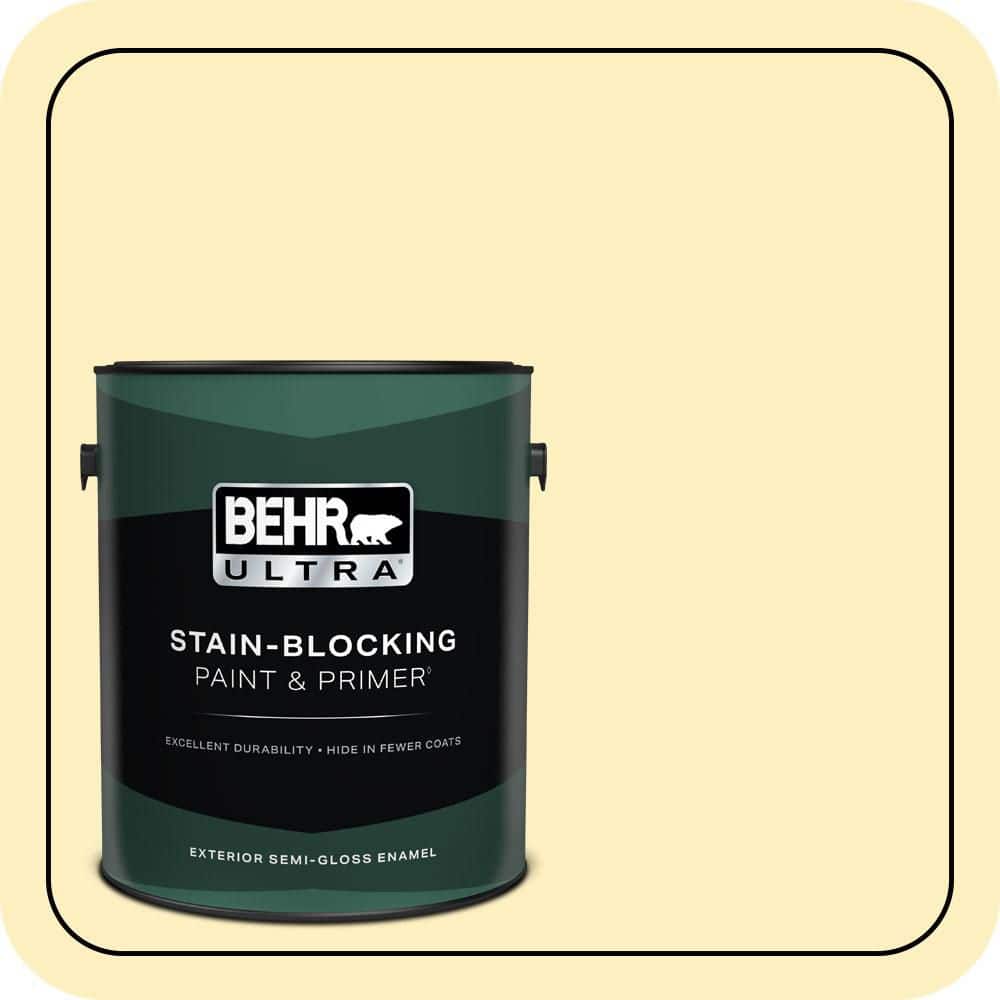 BEHR ULTRA 1 gal. #P300-2 Meringue Semi-Gloss Enamel Exterior Paint & Primer