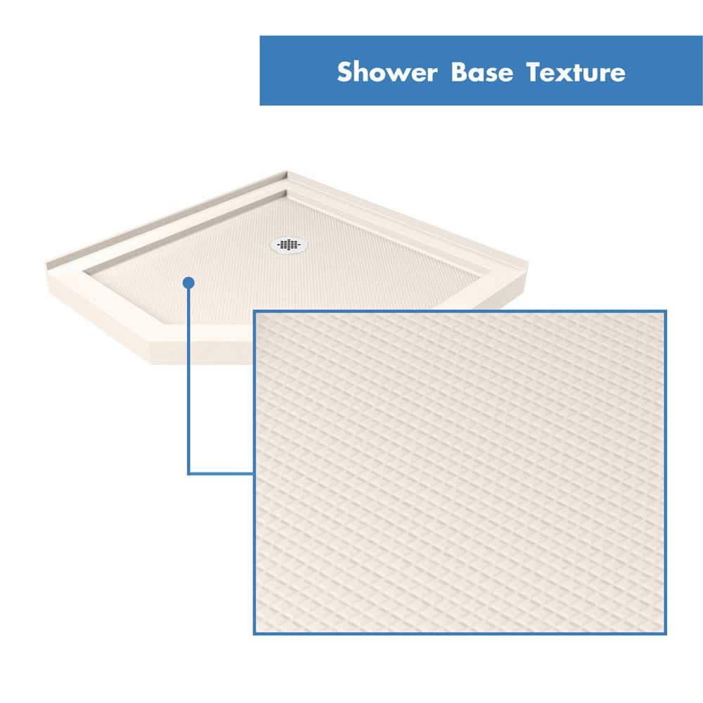 DreamLine Slimline 42 in. 42 in. Neo-Angle Shower Pan Base (3)