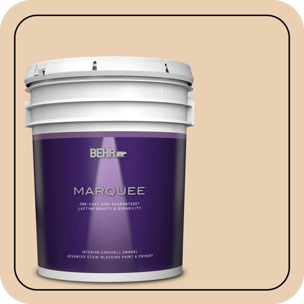 BEHR MARQUEE 5 gal. #S290-2 White Bean Hummus Eggshell Enamel Interior Paint & Primer