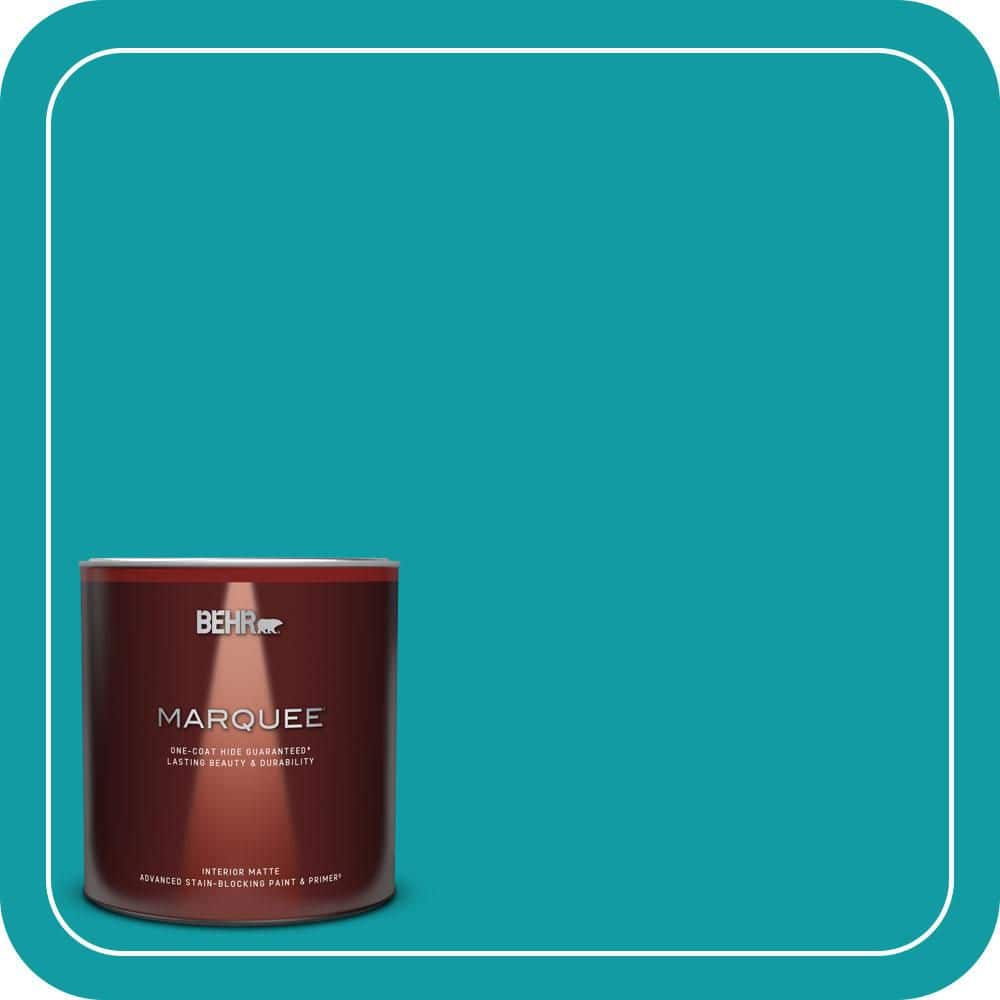 BEHR MARQUEE 1 Qt. #MQ4-20 Island Dream One-Coat Hide Matte Interior Paint & Primer