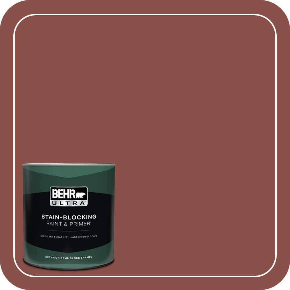 BEHR ULTRA 1 qt. #S150-6 Spiced Berry Semi-Gloss Enamel Exterior Paint & Primer