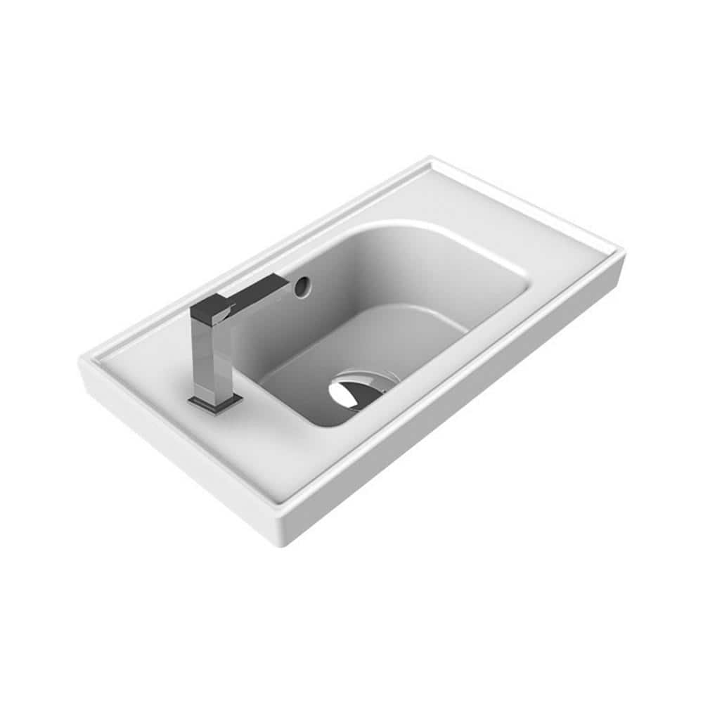 Nameeks Frame Wall Mounted Bathroom Sink in White (1)